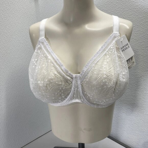 Simone Pérèle Comète Molded Underwire Unlined Bra Size: 38F | Color: White - Picture 1 of 6